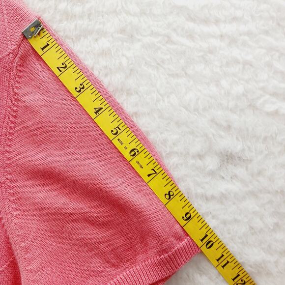 Sweater Size XL Peach Pink Embroidery Bead Bloomcore Grandmacore Applique Floral - Picture 11 of 16